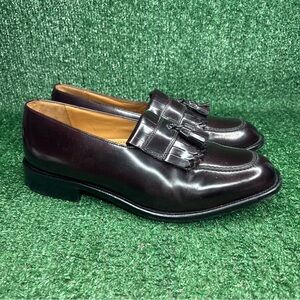 Bostonian Classics Men's Burgundy Kiltie Tassel Loafers Shoes Size 9.5 W WIDE